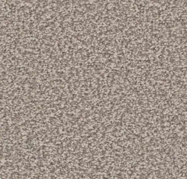 Close-up of a neutral-toned carpet with a speckled pattern.