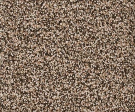 Brown and beige speckled carpet.