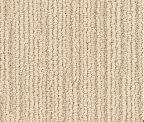 Beige ribbed carpet texture.