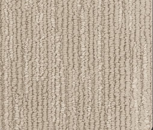 Beige loop pile carpet with vertical rows.