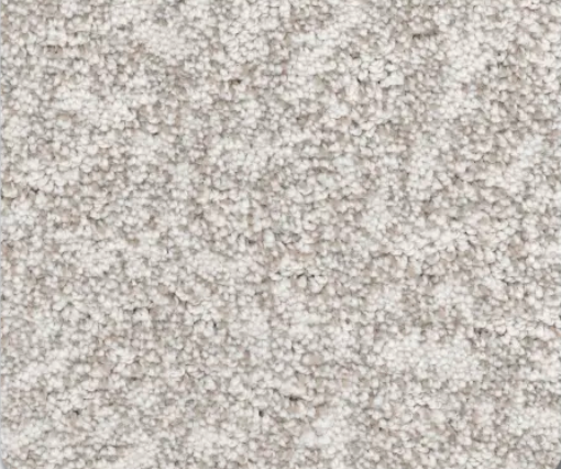 Close-up of a light beige, textured carpet with a looped pile.