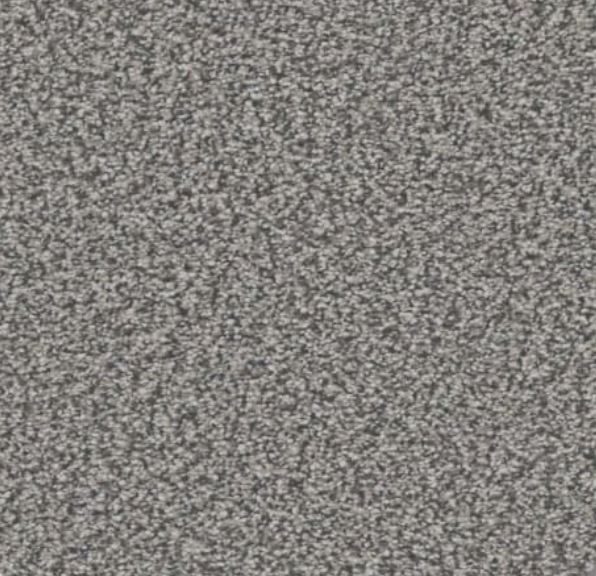 Close-up of gray speckled carpet texture.