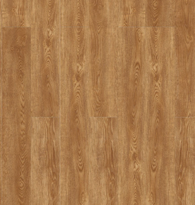 Wood-look flooring with vertical grain patterns in shades of light and medium brown.