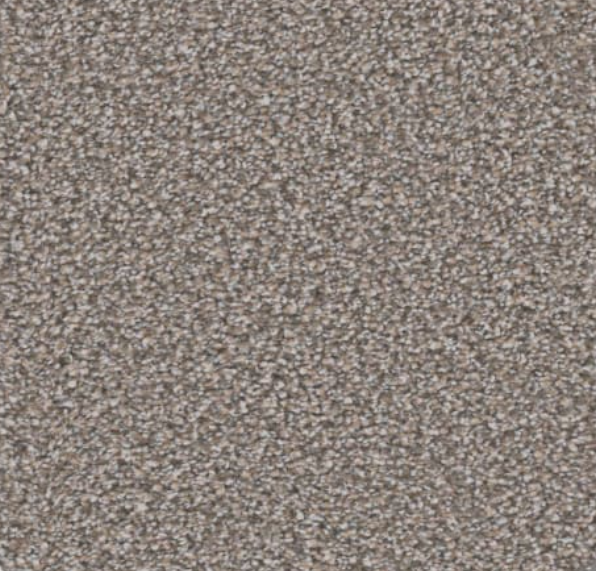 Close-up of neutral-toned, speckled carpet texture.