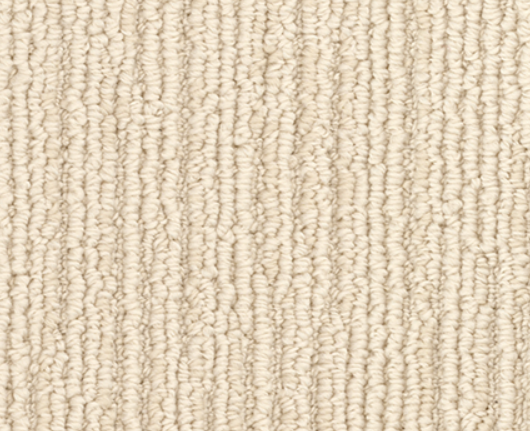 Beige carpet with a ribbed texture.