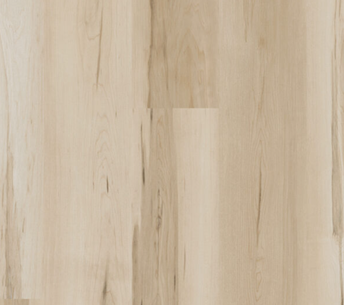Light beige wood-look flooring with vertical grain patterns and subtle variations in tone.
