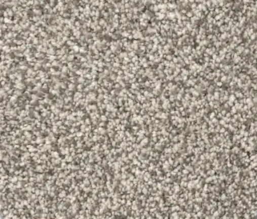 Close-up of gray, textured carpet with a speckled appearance.