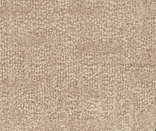 Beige textured carpet with a woven pattern.