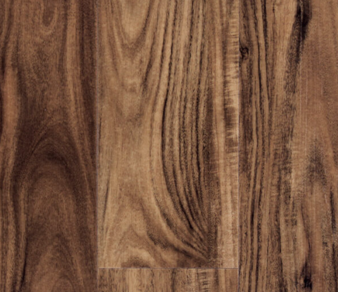 Wood flooring with dark brown and tan grain patterns.
