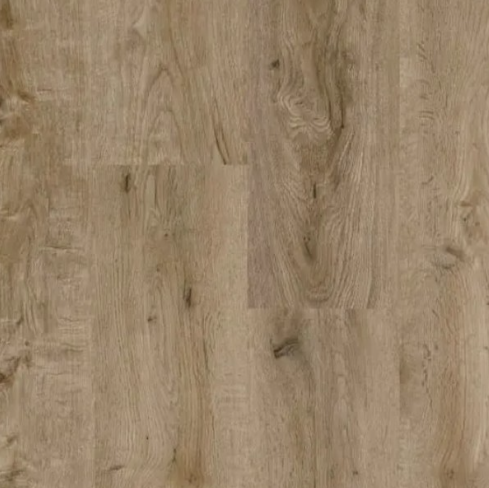 Light brown wood-look flooring with visible grain and knots.