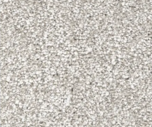 Close-up of a speckled, light gray carpet texture.