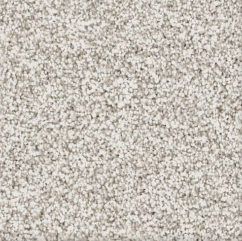 Close-up of beige, speckled carpet.
