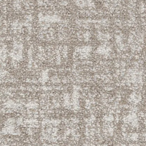 Beige and cream patterned carpet with a speckled texture.