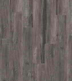 Gray wood-look flooring with a vertical grain pattern.