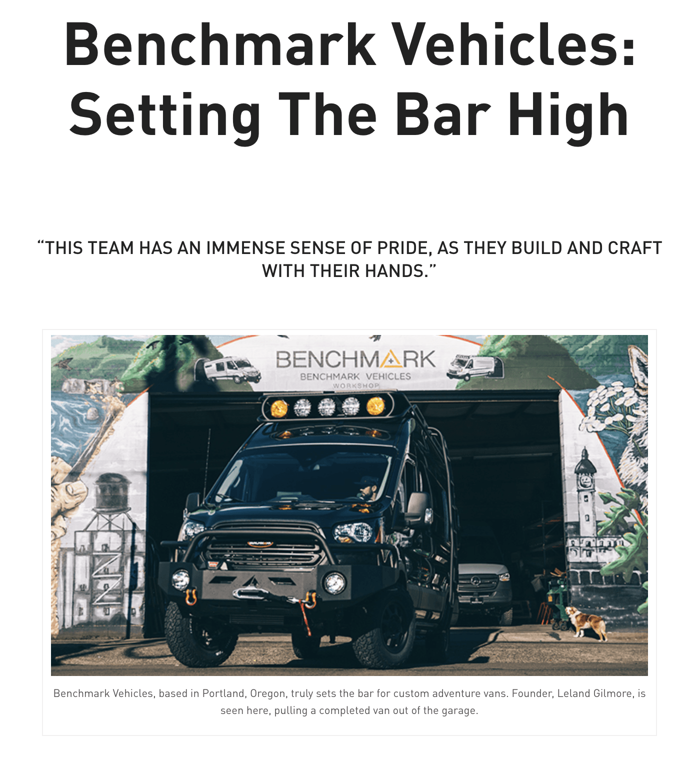 Kirk Williams New York Times Benchmark Vehicles