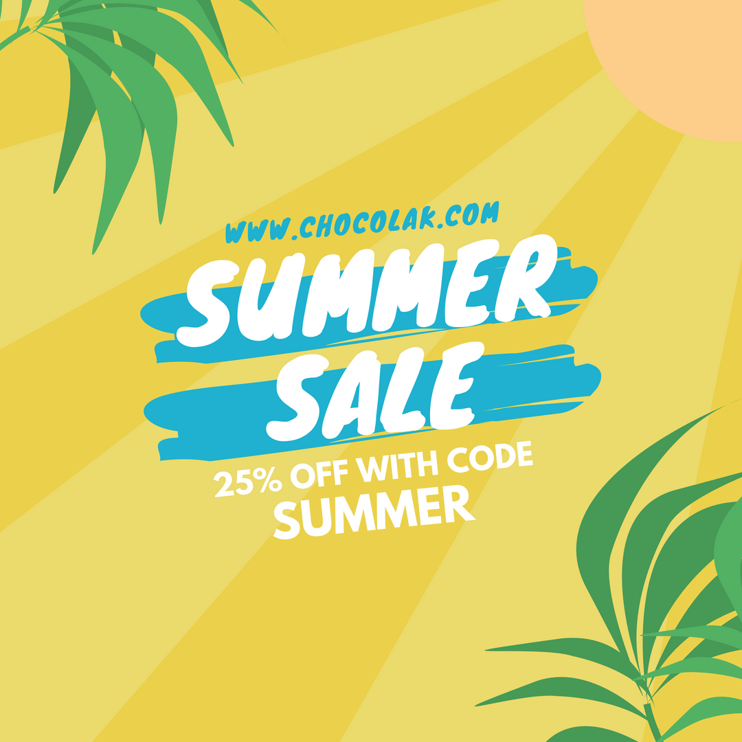 An advertisement for a summer sale with 25 % off with code summer