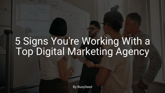 5 Signs You're Working With a Top Digital Marketing Agency
