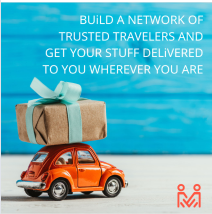 A toy car with a gift box on top of it