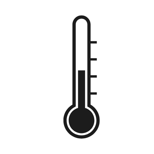 Thermometer showing a temperature reading.