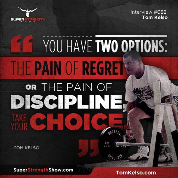 A poster that says you have two options the pain of regret or the pain of discipline take your choice
