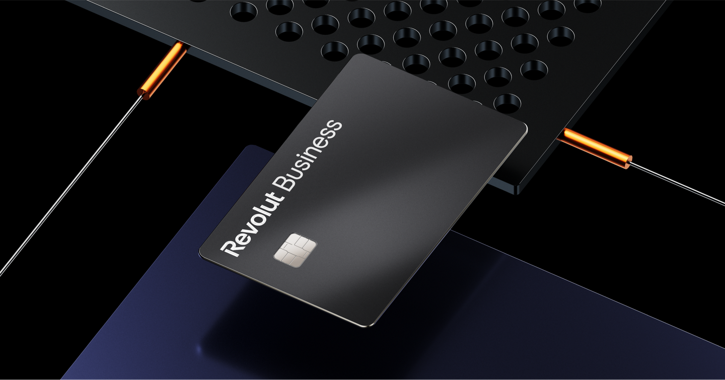 Solid red background.