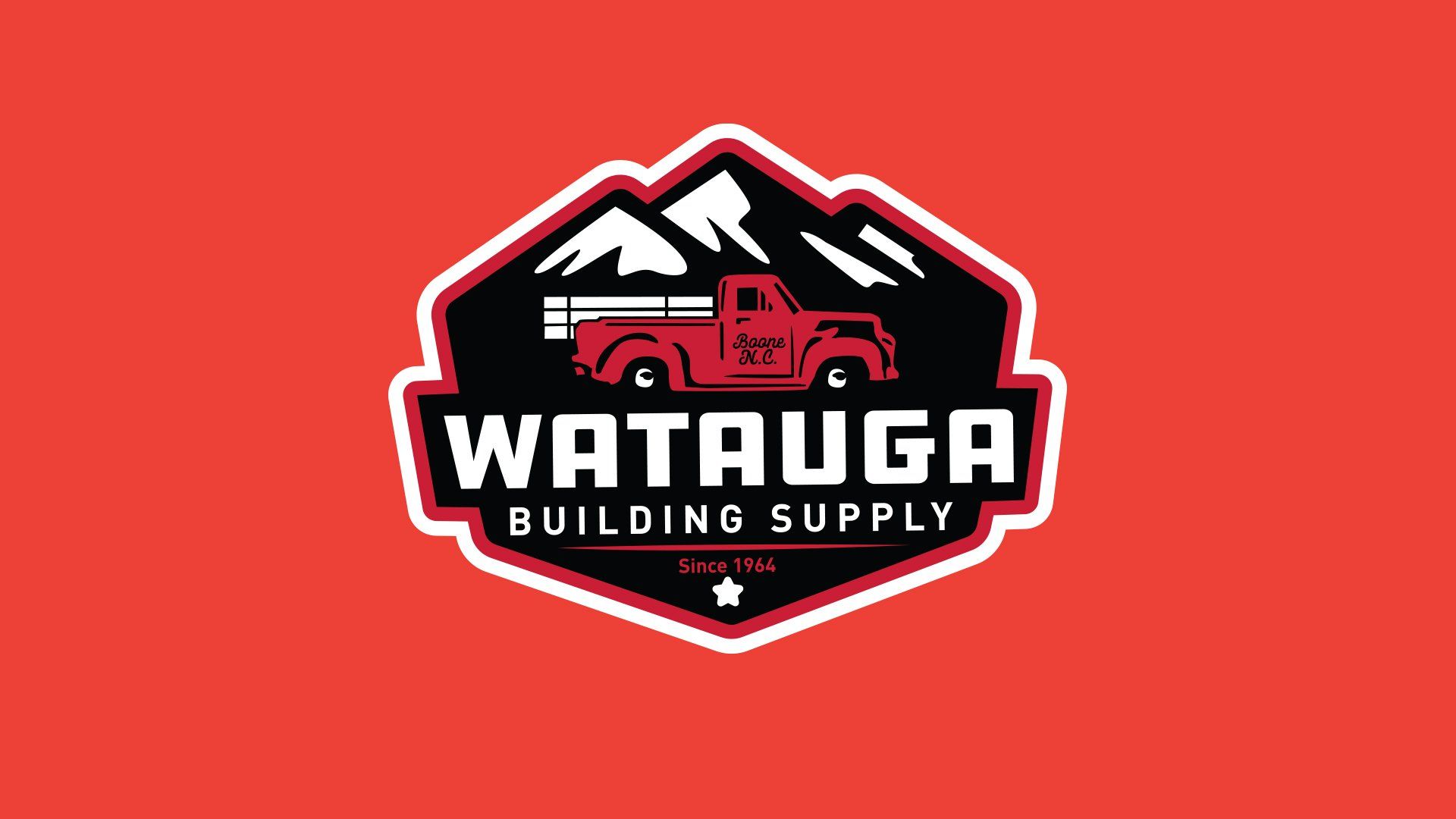 Watauga Building Supply logo, logo design, retro logo design, badge style, badge, hardware store design