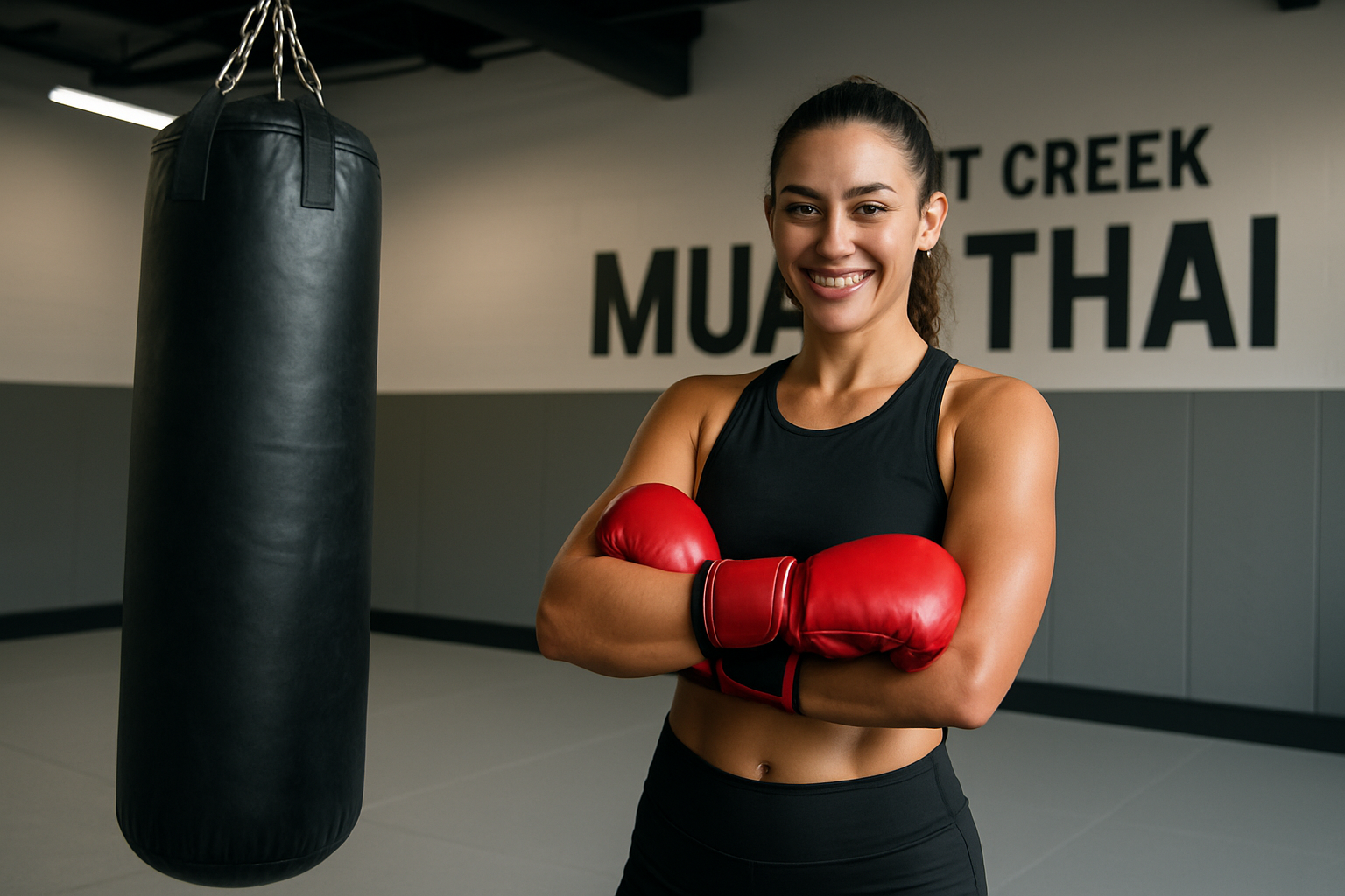 Women training Muay Thai in Coconut Creek kickboxing gym