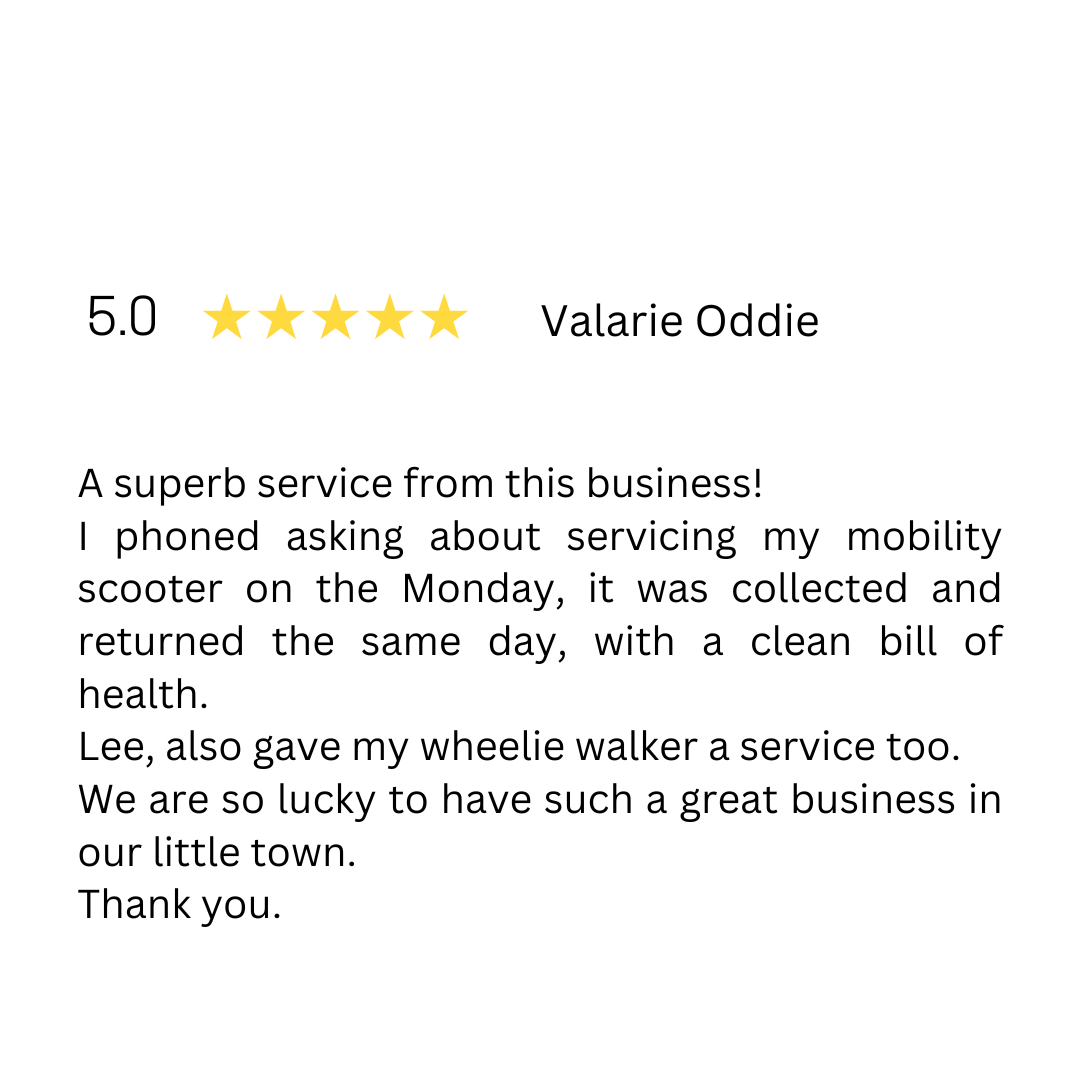 A customer has written a review about a service from this business.