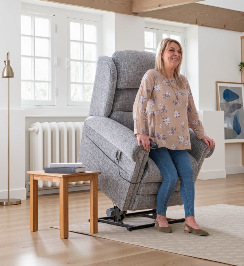 Pateley Riser recliner chair. The most comfortable riser recliner chair available,