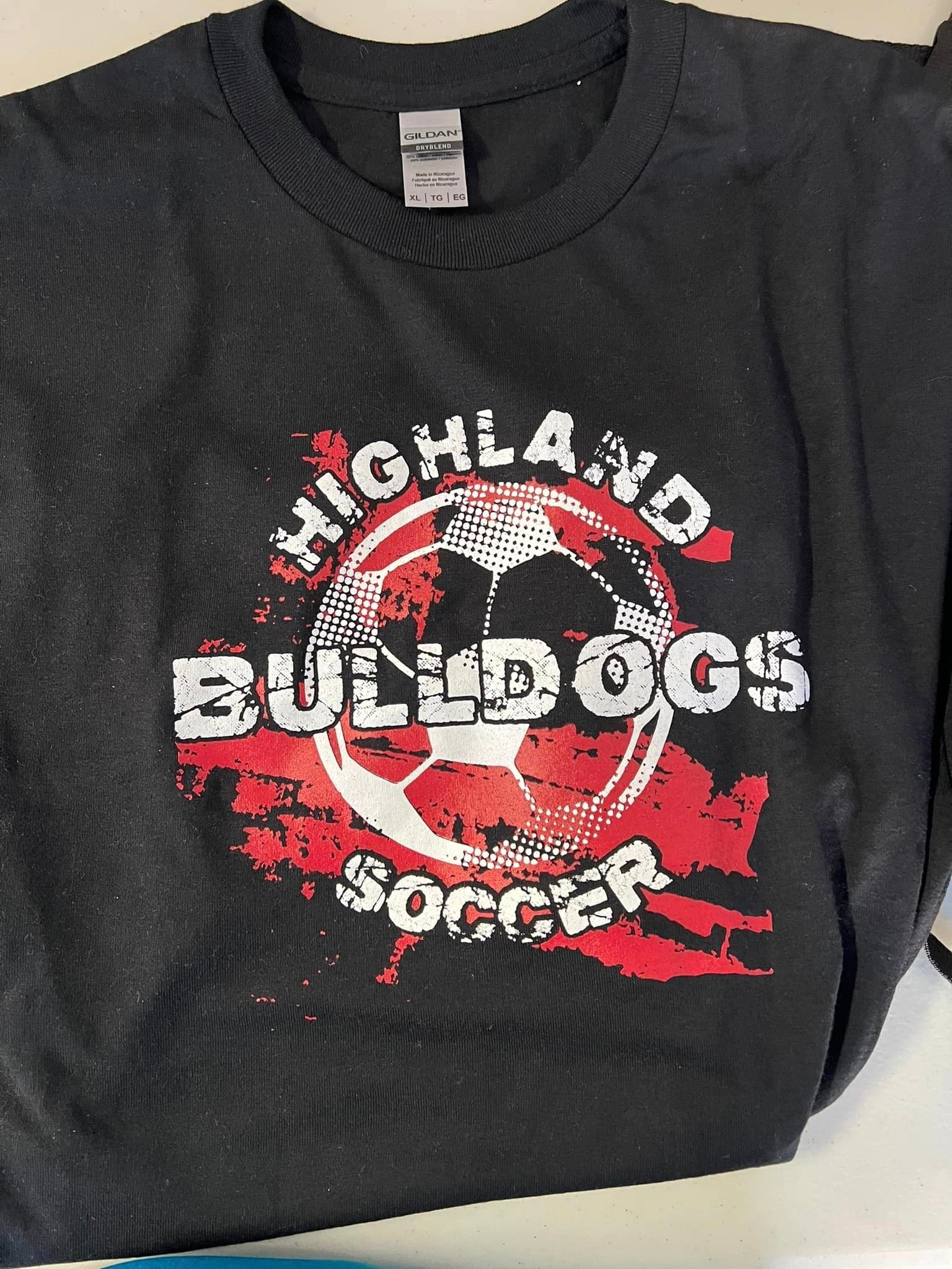custom highland bulldogs soccer shirts