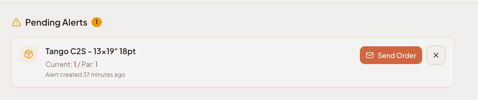 Trending Alerts notification with the text 