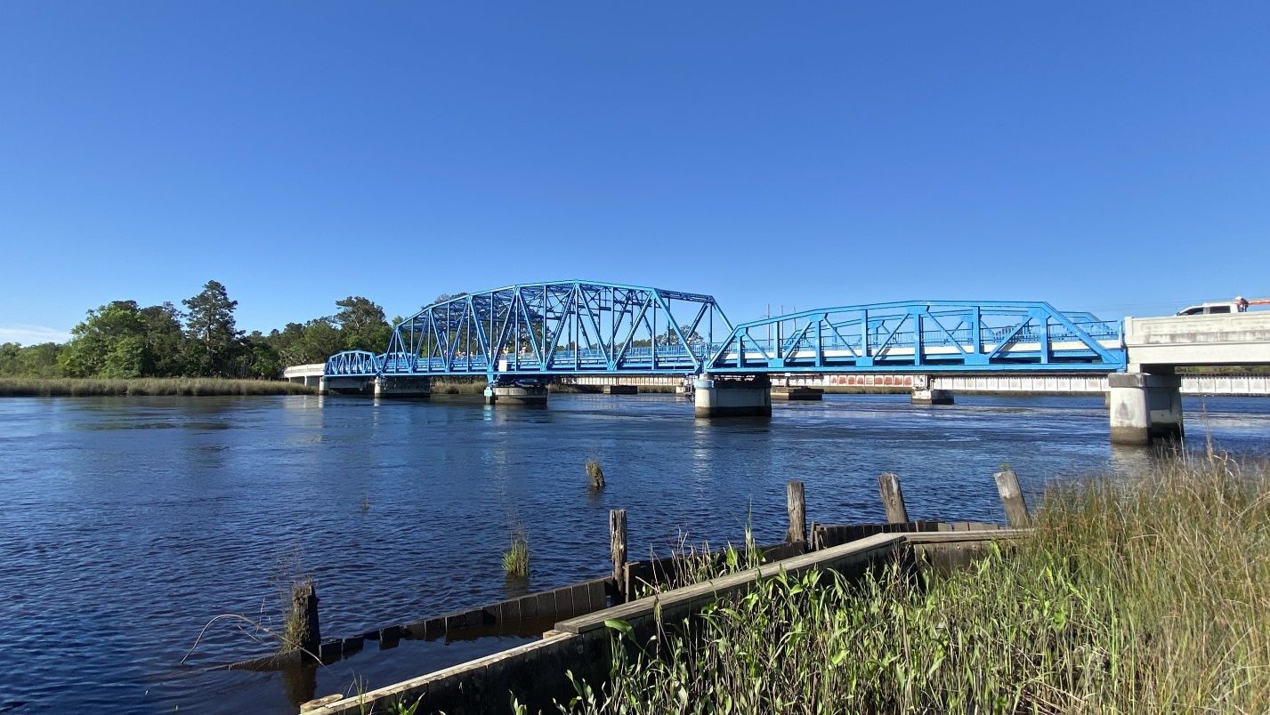 Blue bridge on Hwy 17
