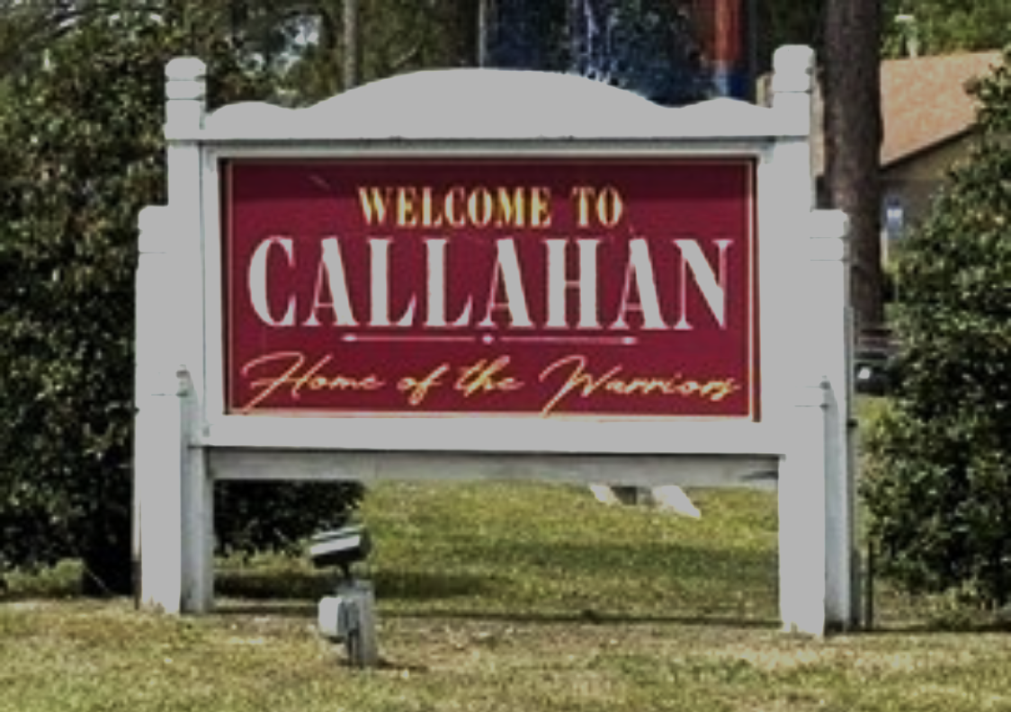 Picture of the Welcome to Callahan sign