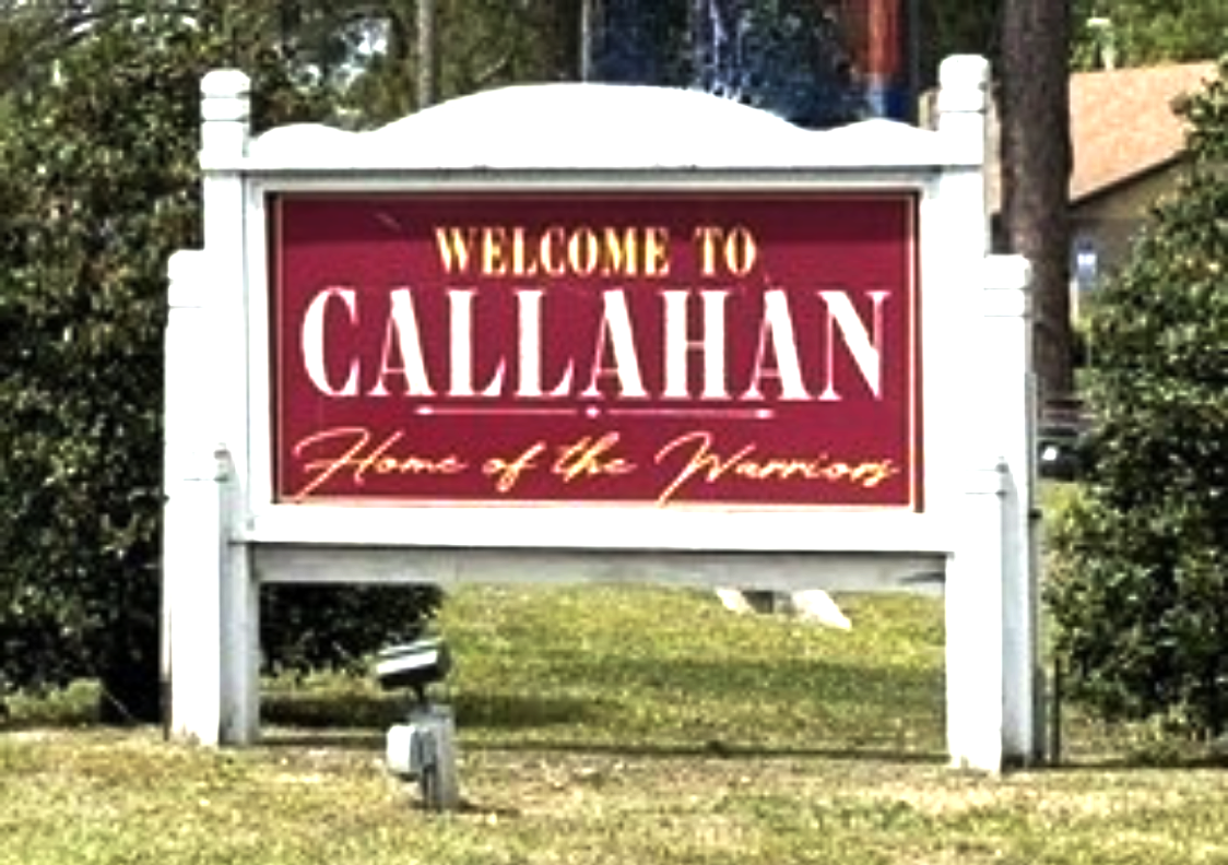 Picture of the Welcome to Callahan sign