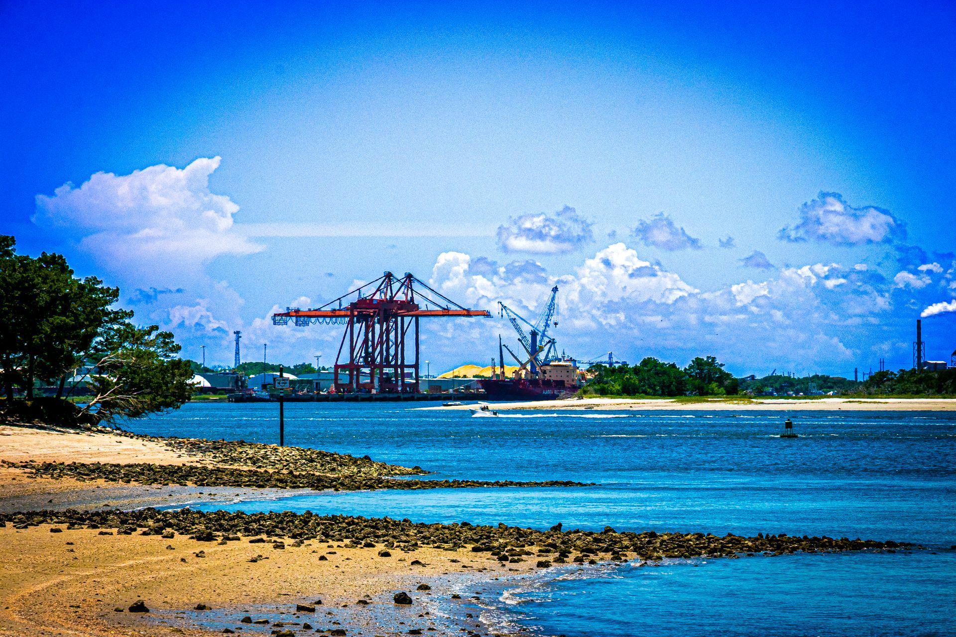 Picture of the Harbor from the beach - courtesy of Ivan Mills Photography