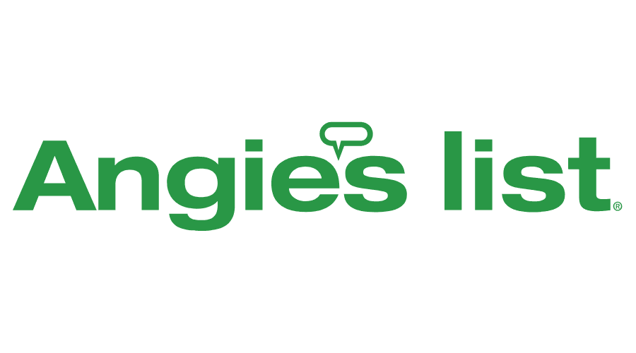 The logo for angie 's list is green and white on a white background.
