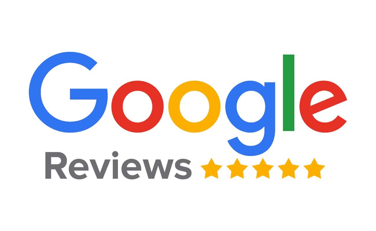The google reviews logo is shown on a white background.