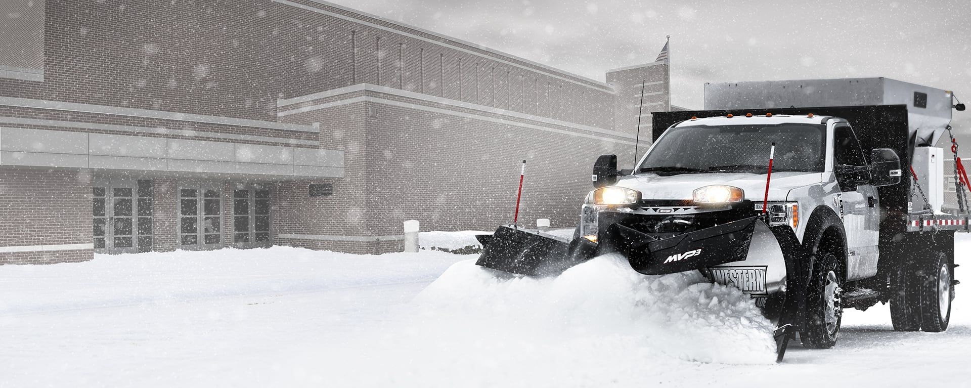 Snow Plow Is Plowing Snow — Bridgeville, PA — MC Landscaping