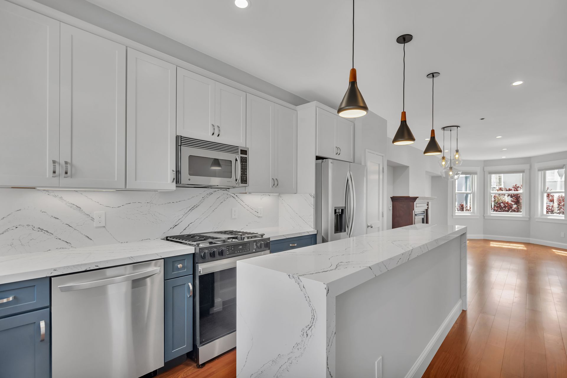 Kitchen remodel with the final interior design by We Do Construction