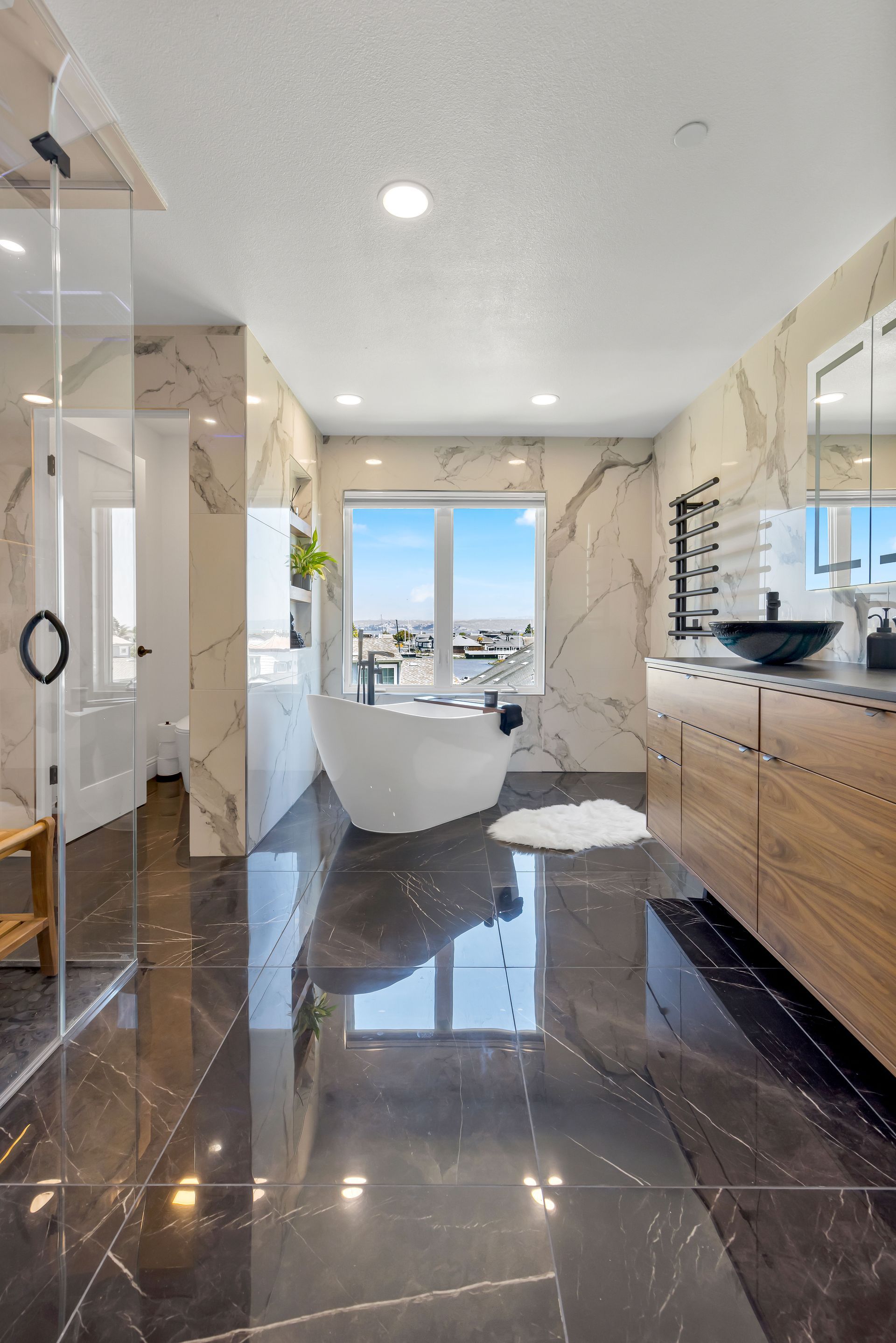 beautiful bathroom remodel by We Do Constructions in the San Francisco Bay Area