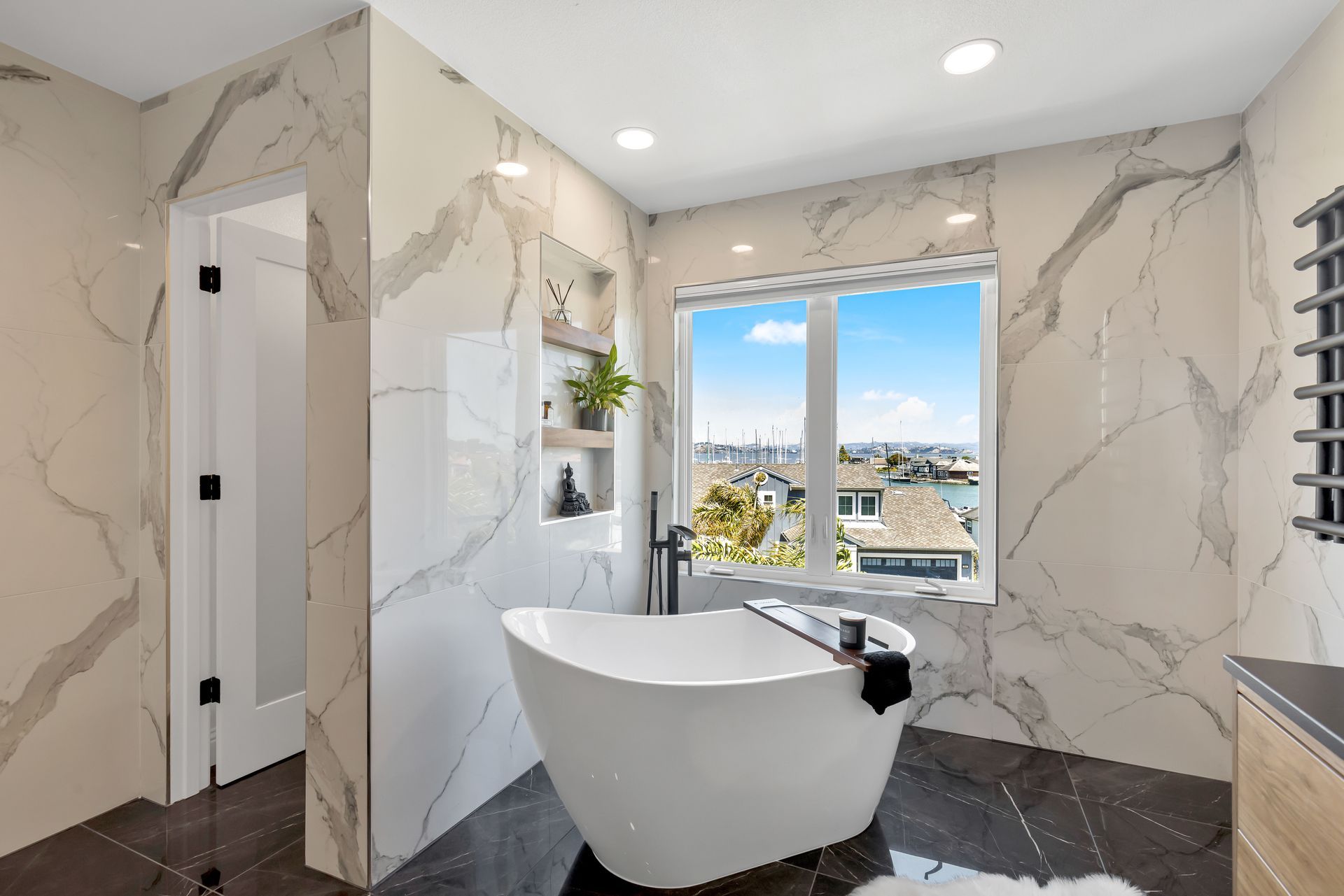Soaker tub install by We Do Constructions in the San Francisco Bay Area