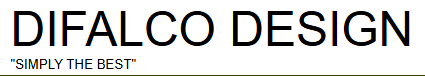 A logo for difalco design simply the best