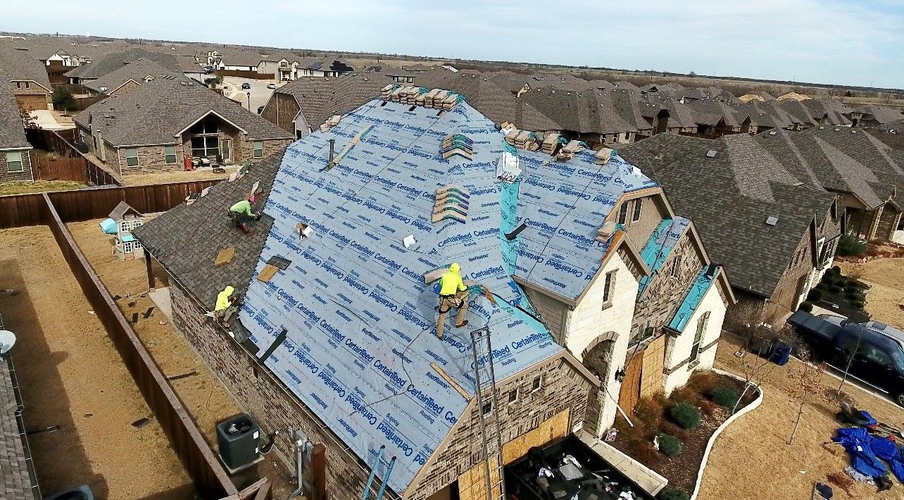 A close up of a roof with a hole in it.