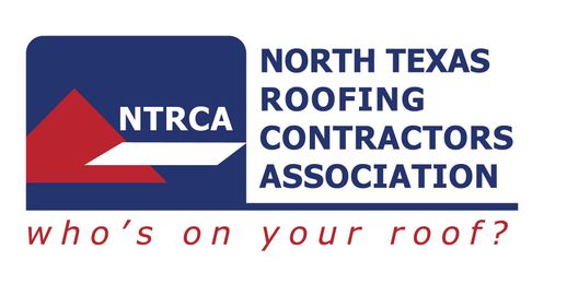 Logo for North Texas Roofing Contractors Association with tagline "Who's on your roof?"