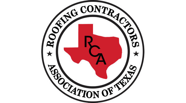 Texas Roofing Contractors Association logo with a red Texas outline and "RCA" inside.