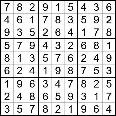 A sudoku puzzle with a lot of numbers in it