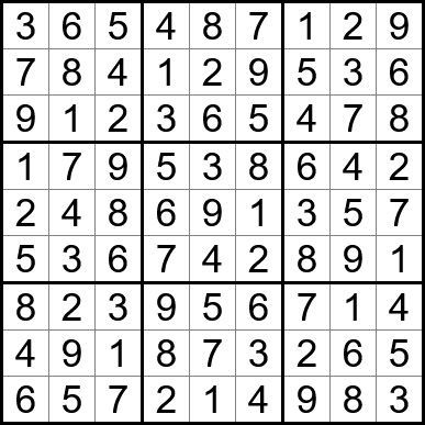 A sudoku puzzle with a lot of numbers in it
