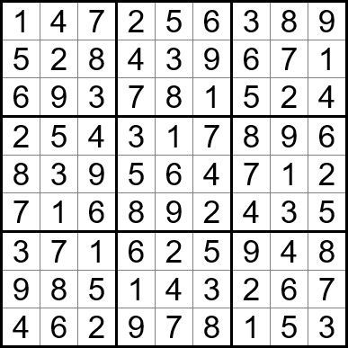 A sudoku puzzle with a lot of numbers in it