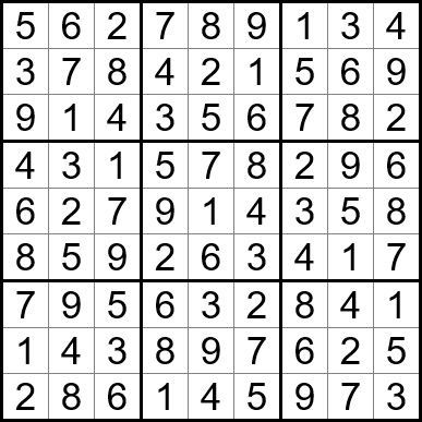 A sudoku puzzle with a lot of numbers in it
