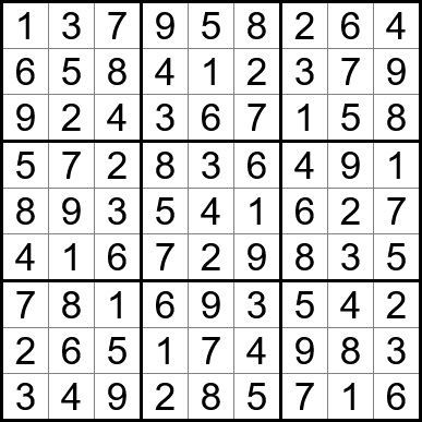 A sudoku puzzle with a lot of numbers in it